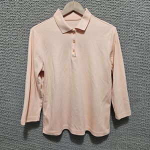 ULTRA SOFT Women's Peach Long Sleeve Golf Shirt Top Size L